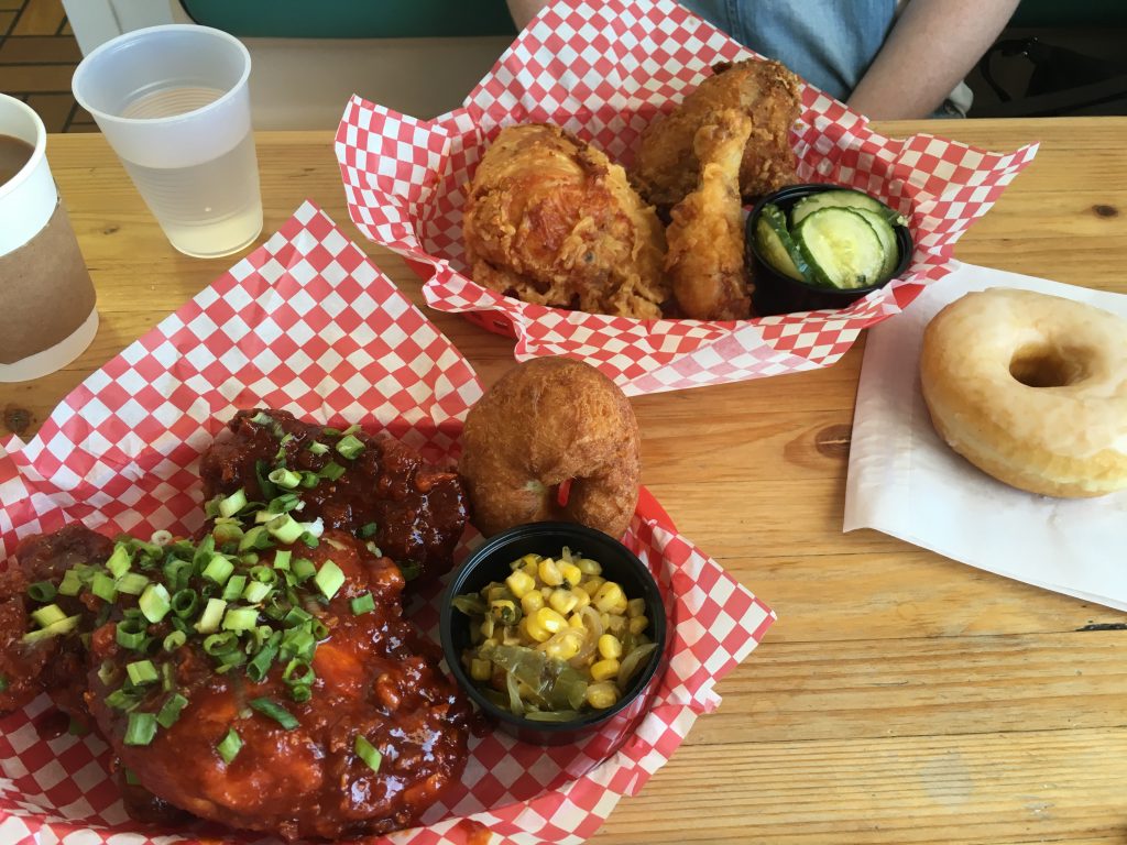 Chicken with Korean style sauce, Naked chicken, glazed ringChicken with Korean style sauce, Naked chicken, glazed ring