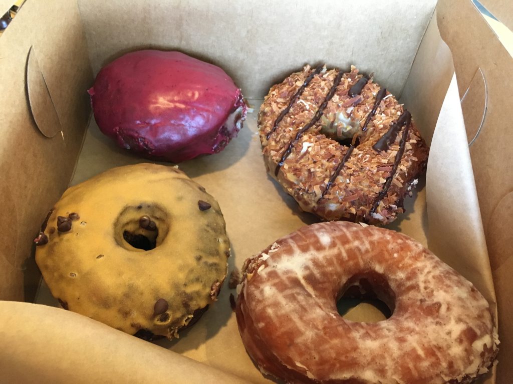 CW from TL: Jack blackberry, Confuzed Samoa, Vanilla glazed, Banana Bread